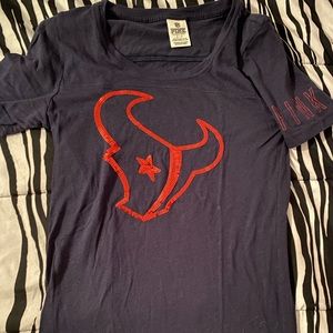 Victoria's secret Pink Houston Texans short sleeve top w sequins